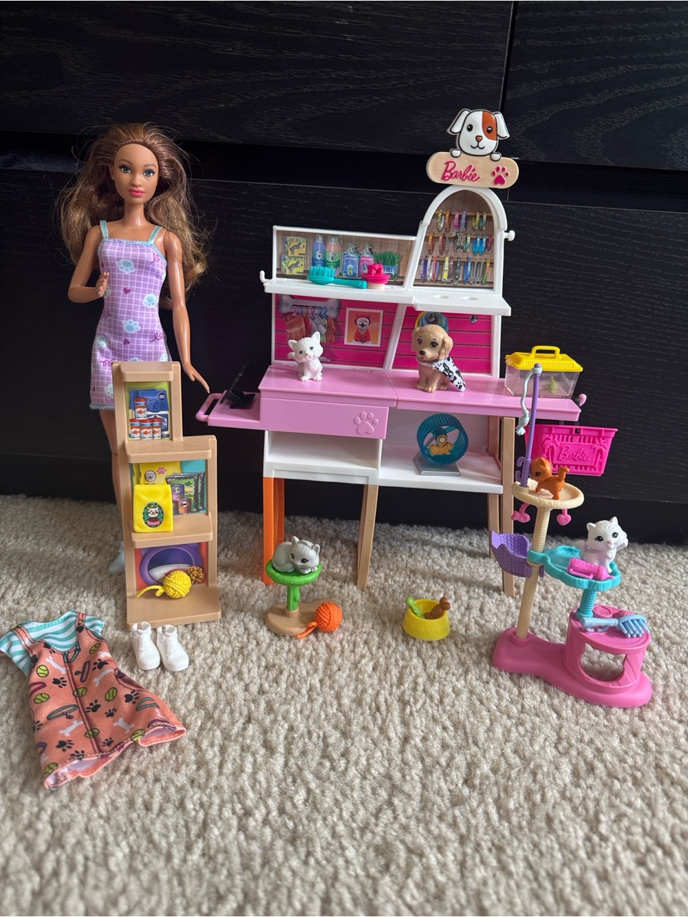 Barbie Pet Store Playset and Kitty Condo Playset